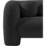 Emory Boucle Fabric Upholstered Chair in Black