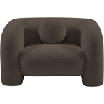 Emory Boucle Fabric Upholstered Chair in Brown