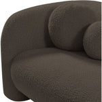 Emory Boucle Fabric Upholstered Chair in Brown