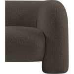 Emory Boucle Fabric Upholstered Chair in Brown