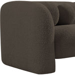 Emory Boucle Fabric Upholstered Chair in Brown