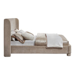 Penny Chenille Fabric Upholstered King Bed in Beige