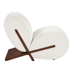 Akira Fabric Upholstered Accent Chair in Cream