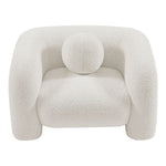 Emory Boucle Fabric Upholstered Chair in Cream