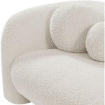 Emory Boucle Fabric Upholstered Chair in Cream