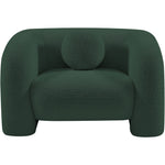 Emory Boucle Fabric Upholstered Chair in Green