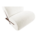Akira Fabric Upholstered Accent Chair in Cream