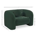 Emory Boucle Fabric Upholstered Chair in Green