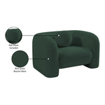 Emory Boucle Fabric Upholstered Chair in Green