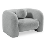 Emory Boucle Fabric Upholstered Chair in Grey