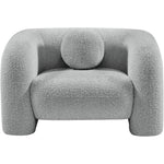 Emory Boucle Fabric Upholstered Chair in Grey