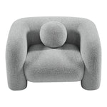 Emory Boucle Fabric Upholstered Chair in Grey