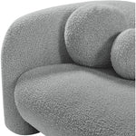 Emory Boucle Fabric Upholstered Chair in Grey