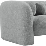 Emory Boucle Fabric Upholstered Chair in Grey