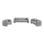Emory Boucle Fabric Upholstered Chair in Grey