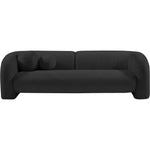 Emory 89" Boucle Fabric Upholstered Sofa in Black