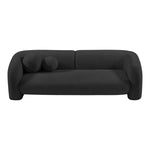 Emory 89" Boucle Fabric Upholstered Sofa in Black