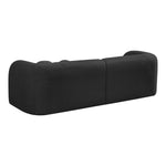 Emory 89" Boucle Fabric Upholstered Sofa in Black