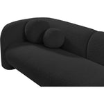 Emory 89" Boucle Fabric Upholstered Sofa in Black