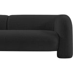 Emory 89" Boucle Fabric Upholstered Sofa in Black