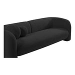 Emory 89" Boucle Fabric Upholstered Sofa in Black