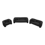 Emory 89" Boucle Fabric Upholstered Sofa in Black