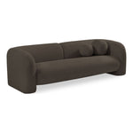 Emory 89" Boucle Fabric Upholstered Sofa in Brown