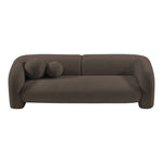 Emory 89" Boucle Fabric Upholstered Sofa in Brown