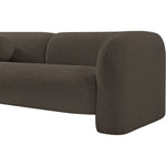 Emory 89" Boucle Fabric Upholstered Sofa in Brown