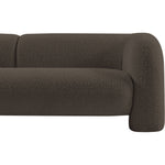 Emory 89" Boucle Fabric Upholstered Sofa in Brown