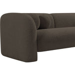 Emory 89" Boucle Fabric Upholstered Sofa in Brown
