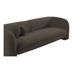 Emory 89" Boucle Fabric Upholstered Sofa in Brown