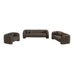Emory 89" Boucle Fabric Upholstered Sofa in Brown
