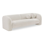 Emory 89" Boucle Fabric Upholstered Sofa in Cream