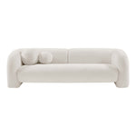 Emory 89" Boucle Fabric Upholstered Sofa in Cream