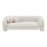 Emory 89" Boucle Fabric Upholstered Sofa in Cream