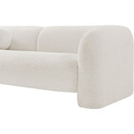 Emory 89" Boucle Fabric Upholstered Sofa in Cream