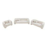 Emory 89" Boucle Fabric Upholstered Sofa in Cream
