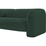 Emory 89" Boucle Fabric Upholstered Sofa in Green