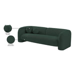 Emory 89" Boucle Fabric Upholstered Sofa in Green