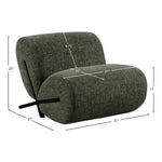 Akira Fabric Upholstered Accent Chair in Green