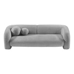 Emory 89" Boucle Fabric Upholstered Sofa in Grey