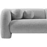 Emory 89" Boucle Fabric Upholstered Sofa in Grey