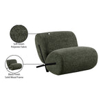 Akira Fabric Upholstered Accent Chair in Green
