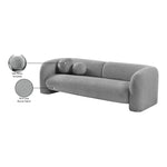 Emory 89" Boucle Fabric Upholstered Sofa in Grey