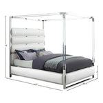 Encore Vegan Leather Upholstered Queen Bed (4 Boxes) in White
