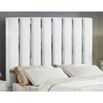 Enzo Velvet Upholstered King Bed in White