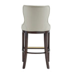 Blair Wood Upholstered Barstool in Stone