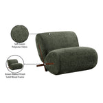Akira Fabric Upholstered Accent Chair in Green