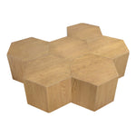 Eternal Oak Wood 6pc. Modular Coffee Table in Natural